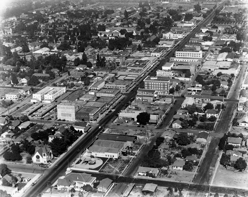 Vista aérea de la ciudad en 1922. Wikimedia Commons